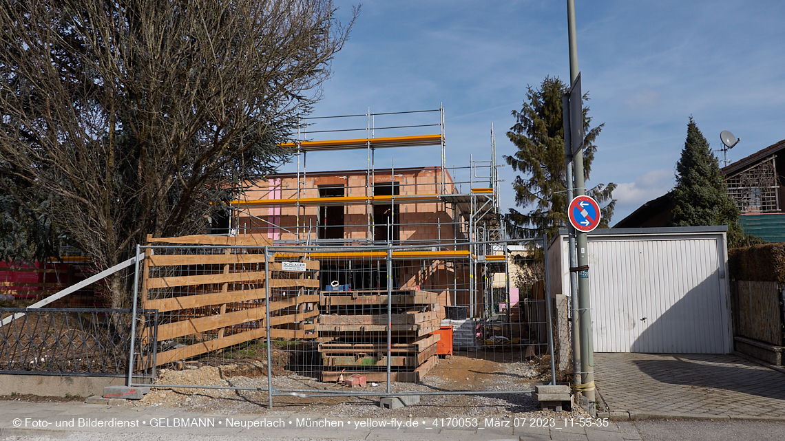 07.03.2023 - Baustelle Niederalmstrasse 16 in Neuperlach